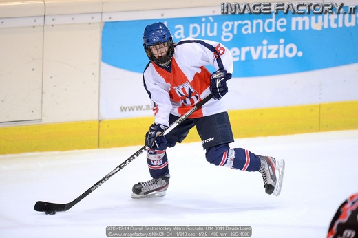 2013-12-14 Diavoli Sesto-Hockey Milano Rossoblu U14 0041 Davide Loreti